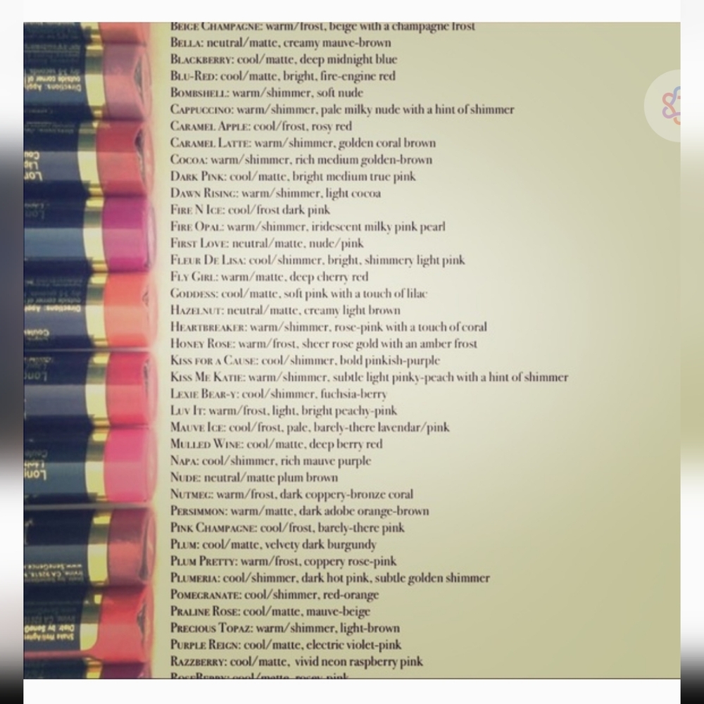 LipSense Colors - Picture 4 of 4